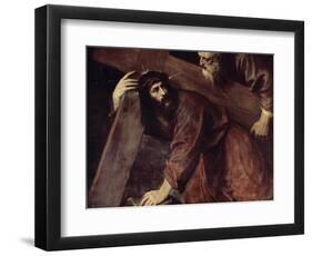 Christ and Simon the Cyrenian-Titian (Tiziano Vecelli)-Framed Giclee Print