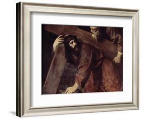 Christ and Simon the Cyrenian-Titian (Tiziano Vecelli)-Framed Giclee Print