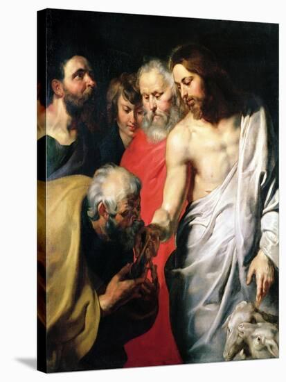 Christ and St. Peter-Sir Anthony Van Dyck-Stretched Canvas