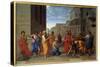 Christ and the Adultere Woman, 1653 (Oil on Canvas)-Nicolas Poussin-Stretched Canvas