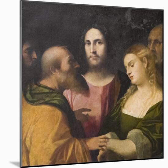 Christ and the Adulteress, 1525-28-Jacopo Palma-Mounted Giclee Print