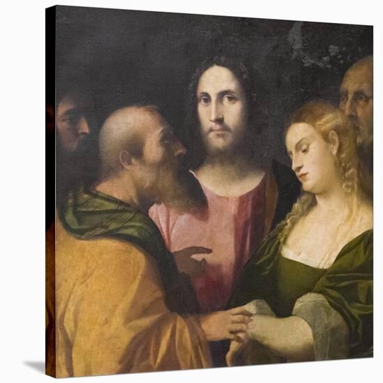 Christ and the Adulteress, 1525-28-Jacopo Palma-Stretched Canvas