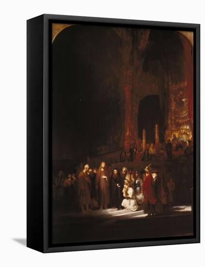 Christ and the Adulteress, 1644-Rembrandt van Rijn-Framed Stretched Canvas