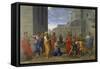 Christ and the Adulteress, 1653-Nicolas Poussin-Framed Stretched Canvas