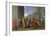 Christ and the Adulteress, 1653-Nicolas Poussin-Framed Giclee Print