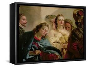 Christ and the Adulteress, 1751-Giandomenico Tiepolo-Framed Stretched Canvas