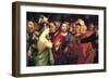 Christ and the Adulteress by Lotto-Lorenzo Lotto-Framed Art Print