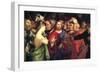 Christ and the Adulteress by Lotto-Lorenzo Lotto-Framed Art Print