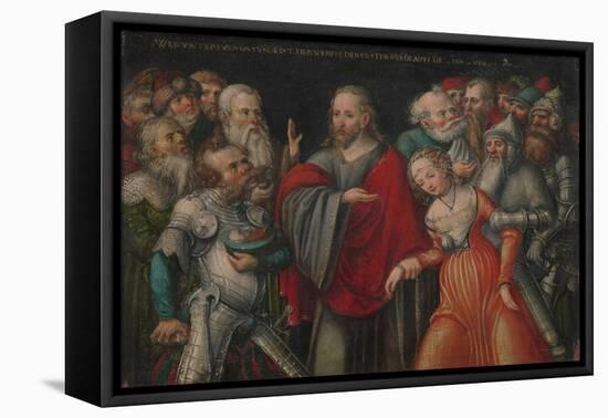 Christ and the Adulteress, c.1545-50-Lucas the Younger Cranach-Framed Stretched Canvas