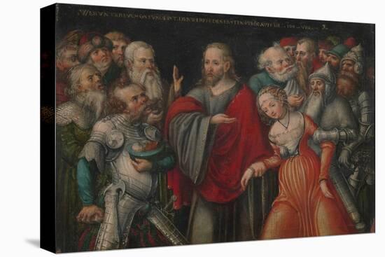 Christ and the Adulteress, c.1545-50-Lucas the Younger Cranach-Stretched Canvas