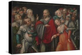 Christ and the Adulteress, c.1545-50-Lucas the Younger Cranach-Stretched Canvas