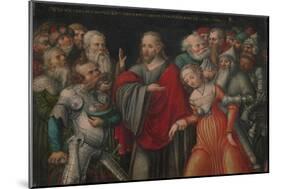 Christ and the Adulteress, c.1545-50-Lucas the Younger Cranach-Mounted Giclee Print