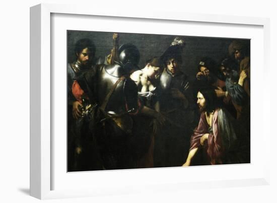 Christ and the Adulteress-Valentin de Boulogne-Framed Art Print