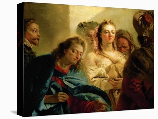 Christ and the Adulteress.-Giovanni Battista Tiepolo-Stretched Canvas