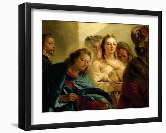 Christ and the Adulteress.-Giovanni Battista Tiepolo-Framed Giclee Print