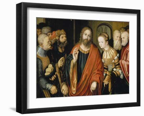 Christ and the Adulteress-Lucas Cranach the Elder-Framed Giclee Print