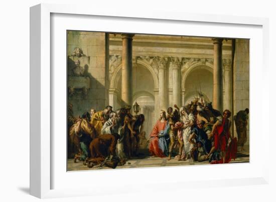 Christ and the Adulteress-Giovanni Battista Tiepolo-Framed Giclee Print