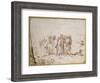 Christ and the Canaanite Woman-Rembrandt van Rijn-Framed Giclee Print