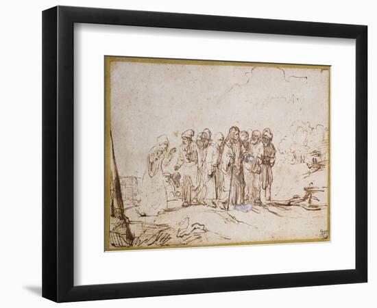 Christ and the Canaanite Woman-Rembrandt van Rijn-Framed Giclee Print