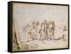 Christ and the Canaanite Woman-Rembrandt van Rijn-Framed Stretched Canvas