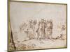 Christ and the Canaanite Woman-Rembrandt van Rijn-Mounted Giclee Print