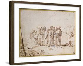 Christ and the Canaanite Woman-Rembrandt van Rijn-Framed Giclee Print