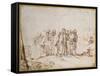 Christ and the Canaanite Woman-Rembrandt van Rijn-Framed Stretched Canvas