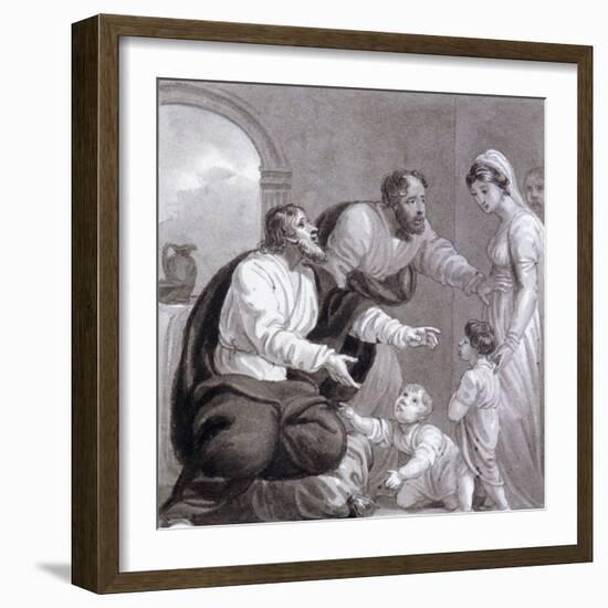 Christ and the Children, C1810-C1844-Henry Corbould-Framed Giclee Print
