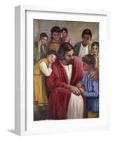 Christ and the Children of All Races-Vittorio Bianchini-Framed Giclee Print