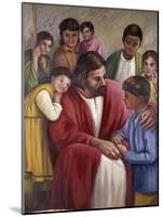 Christ and the Children of All Races-Vittorio Bianchini-Mounted Giclee Print