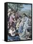 Christ and the Children-Bernhard Plockhorst-Framed Stretched Canvas