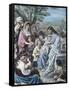 Christ and the Children-Bernhard Plockhorst-Framed Stretched Canvas