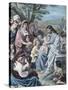 Christ and the Children-Bernhard Plockhorst-Stretched Canvas