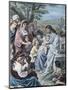 Christ and the Children-Bernhard Plockhorst-Mounted Premium Giclee Print