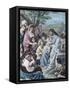Christ and the Children-Bernhard Plockhorst-Framed Stretched Canvas