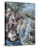 Christ and the Children-Bernhard Plockhorst-Stretched Canvas