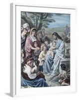 Christ and the Children-Bernhard Plockhorst-Framed Giclee Print