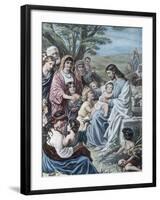 Christ and the Children-Bernhard Plockhorst-Framed Giclee Print