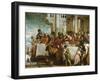 Christ and the Magdalen in the House of the Pharisee-Paolo Veronese-Framed Giclee Print