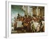 Christ and the Magdalen in the House of the Pharisee-Paolo Veronese-Framed Giclee Print