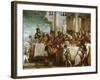 Christ and the Magdalen in the House of the Pharisee-Paolo Veronese-Framed Giclee Print