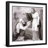 Christ and the Rich Man with the Dying Son, C1810-C1844-Henry Corbould-Framed Giclee Print