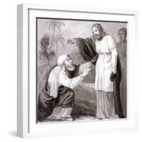 Christ and the Rich Man with the Dying Son, C1810-C1844-Henry Corbould-Framed Giclee Print