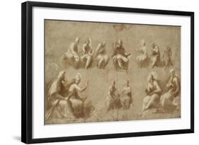 Christ and the Saints in Glory (Study for the Disputa)-Raphael-Framed Giclee Print