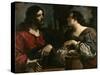 Christ and the Samaritan Woman at Jacob's Well-Guercino-Stretched Canvas