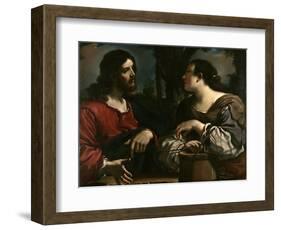 Christ and the Samaritan Woman at Jacob's Well-Guercino-Framed Giclee Print