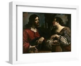 Christ and the Samaritan Woman at Jacob's Well-Guercino-Framed Giclee Print