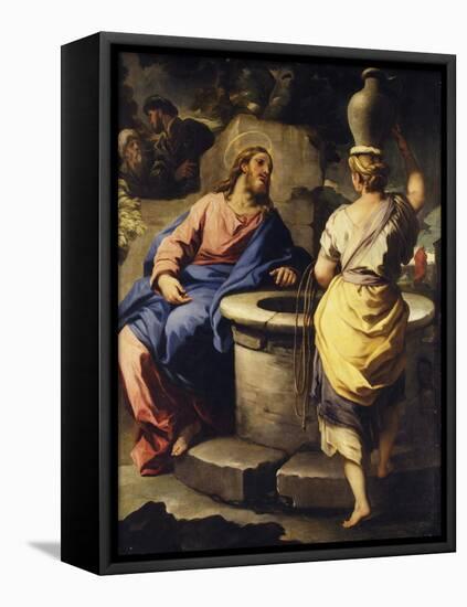 Christ and the Samaritan Woman at the Well, C. 1697-Luca Giordano-Framed Stretched Canvas