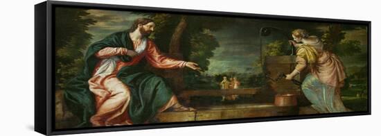 Christ and the Samaritan Woman at the Well, circa 1580-Paolo Veronese-Framed Stretched Canvas