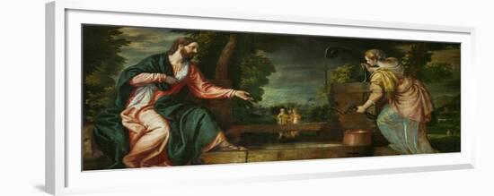 Christ and the Samaritan Woman at the Well, circa 1580-Paolo Veronese-Framed Giclee Print